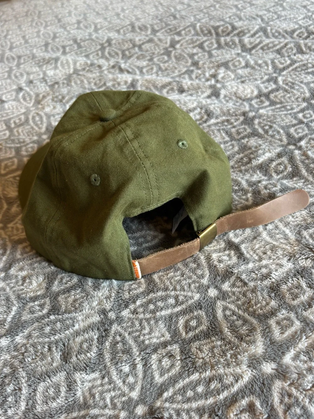 Olive Green “Wild Awaits” Flat Bill Baseball Cap OS